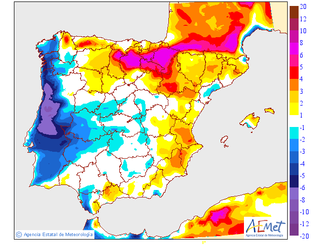 Tempo na Quinta, 22 de Agosto - Temperaturas descem significativamente - Sinais de Outono em aproximação? Saiba a nossa previsão completa! Tempo na Quinta, 22 de Agosto - Variação de temperaturas, previsão da AEMET