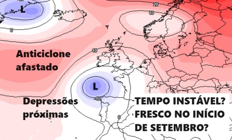 Tempo algo instável no fim de Agosto, temperaturas a descer no início de Setembro - estará a chegar o tempo de Outono? Saiba a nossa previsão!