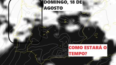 Tempo no Domingo, 18 de Agosto - Temperaturas descem, e pode haver chuvisco em alguns locais - Saiba com o que contar na sua região!