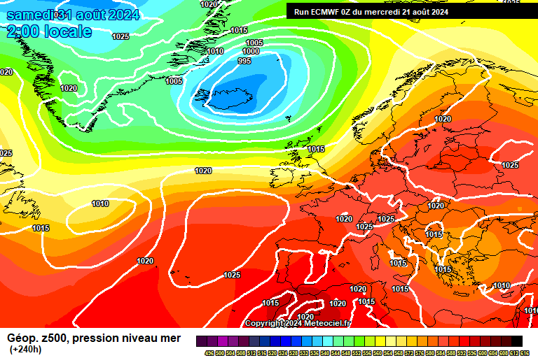 ECMWF, final de Agosto - Setembro entrará quente?