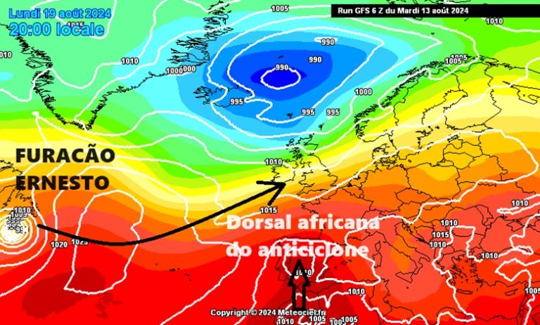 Ernesto - Forte furacão ameaça as Bermudas e partes do Canadá - Poderá trazer MUITO calor a Portugal entre dias 15 a 20 de Agosto - Saiba a nossa previsão completa!