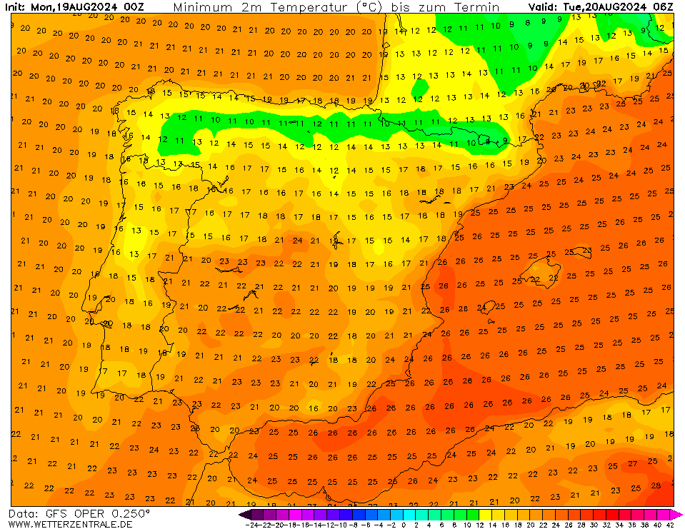 Tempo na Terça, 20 de Agosto - Atenção ao vento muito forte de Norte (nortada)! Calor só no Interior - saiba como vai estar na sua região! Temperaturas previstas para esta Terça, 20 de Agosto