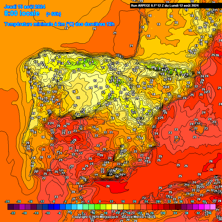 Tempo na Quinta, 15 de Agosto - Temperaturas voltam para perto de 40ºC, depois dos dias mais frescos - Chegará ao litoral? Saiba a nossa previsão completa! Temperaturas na Quinta, 15 de Agosto - ARPEGE