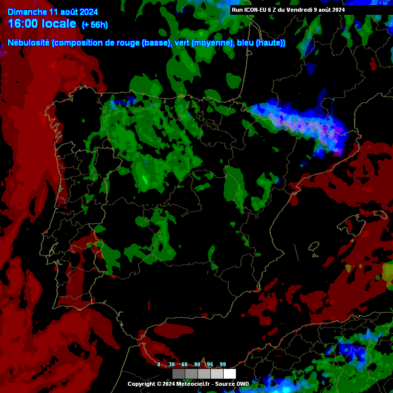 Tempo no Domingo, 11 de Agosto - alguma neblina no litoral