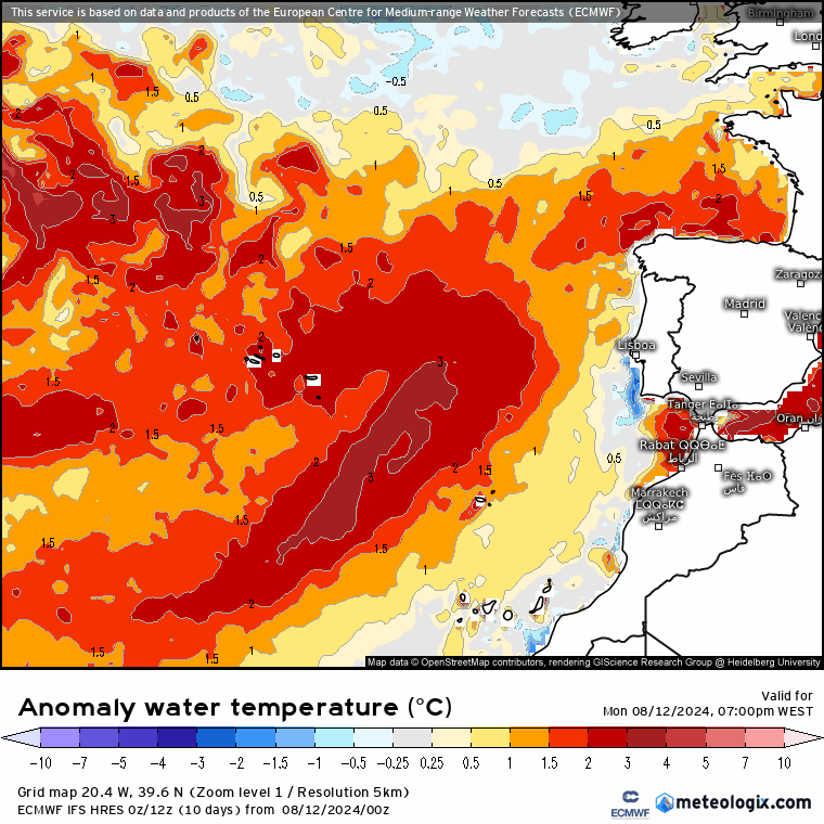 Tempo quente nos Açores 13 a 18 de Agosto - Temperaturas acima de 30ºC e água do mar até 28ºC - tempo excecional, tropical - mas poderá haver risco de alguma tempestade? Água do mar bem quente nos Açores pelo menos até dia 21