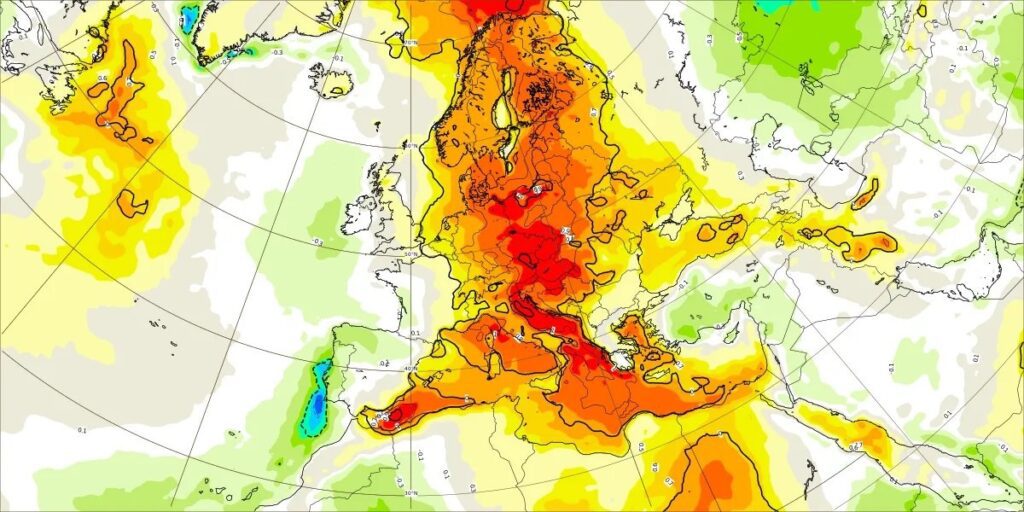 Mau Tempo na Europa, depois do tempo quente, com vento leste a chegar a Portugal dias 4-5 de Setembro - Verão pode chegar ao Oeste uns dias - Saiba a previsão completa Tempo quente na Europa - recordes em muitos locais