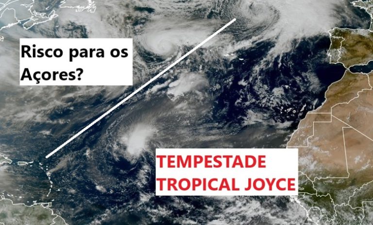Tempestade tropical Joyce – nova tempestade poderá passar perto dos Açores entre 1 a 2 de Outubro, mas para já não parece haver perigo – saiba a nossa previsão! Tempestade tropical Joyce - nova tempestade poderá passar perto dos Açores entre 1 a 2 de Outubro, mas para já não parece haver perigo - saiba a nossa previsão!