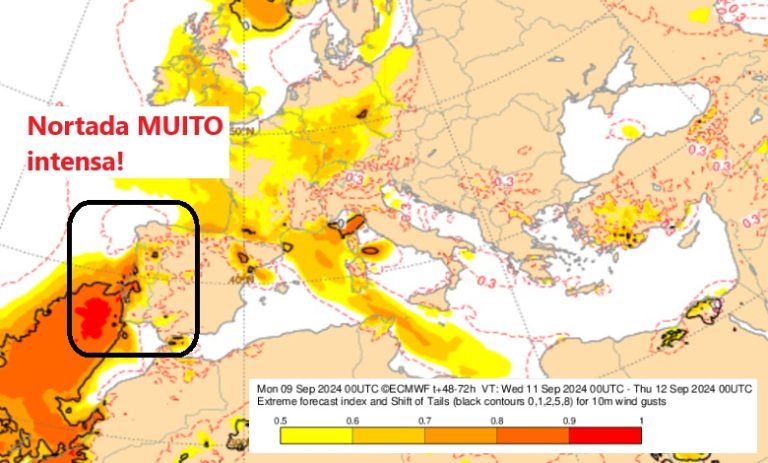 Tempo na Quarta, 11 de Setembro de 2024 - Vem aí vento muito forte, a maior nortada do Verão até agora - possíveis perturbações no tráfego aéreo - saiba a previsão do tempo para este dia