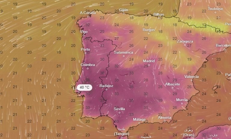 Tempo na Segunda, 16 de Setembro - Temperaturas chegam a 40ºC, em dia de risco de incêndio máximo e algumas poeiras - saiba a previsão completa