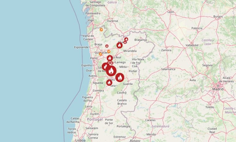 Situação dos fogos nesta manhã de 19 de Setembro – Informação sobre má qualidade do ar, e o que esperar ao longo do dia Situação dos fogos nesta manhã de 19 de Setembro - Informação sobre má qualidade do ar, e o que esperar ao longo do dia