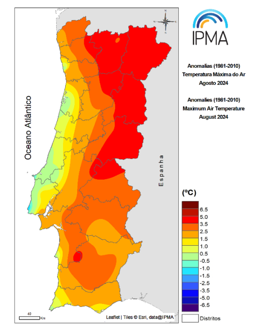 Seca aumentou em Agosto, o mais seco dos últimos 35 anos, indica relatório IPMA - Setembro de 2024 não será o mais quente na Terra, mas temperatura global continua 1.5ºC acima da era pré-industrial...