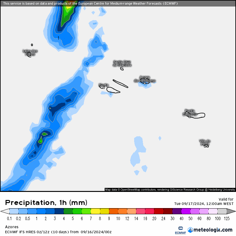Tempo na Terça, 17 de Setembro - Risco de incêndio extremo, com vento muito forte previsto - saiba a previsão meteorológica completa Chuva nos Açores - 17 de Setembro 2024