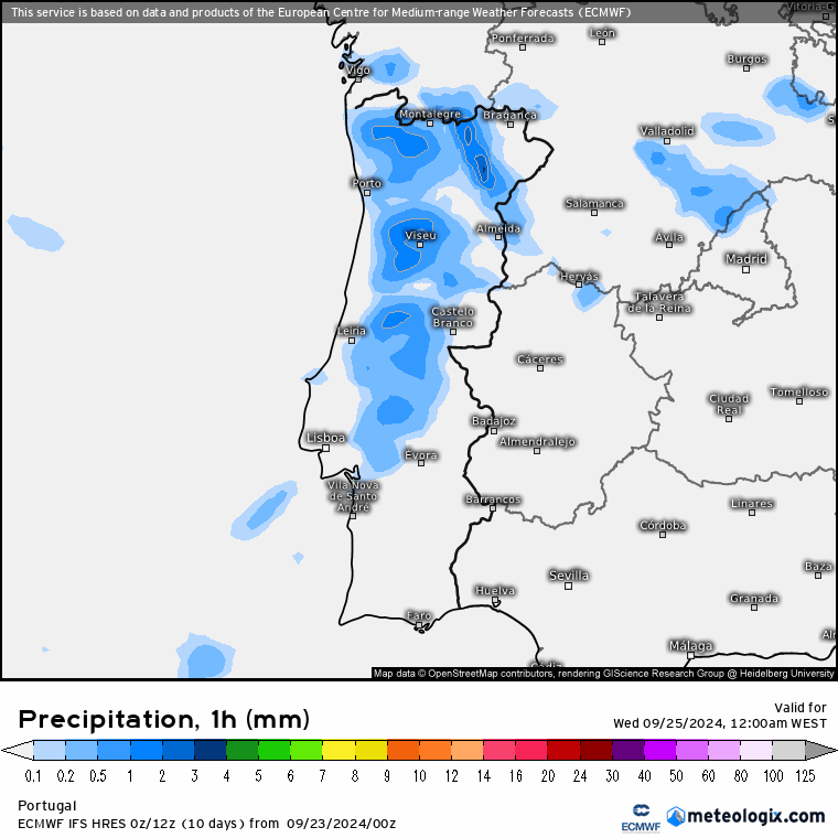 Chuva na Quarta, 25 de Setembro - IFS