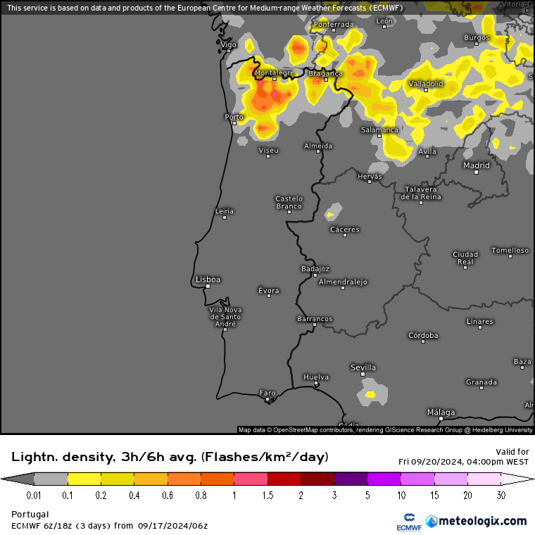 Mudança de tempo a partir de Quinta, 19 de Setembro 2024 - Regresso de aguaceiros e instabilidade - saiba os detalhes, e o que pode vir depois! Trovoadas intensas na região Norte - Sexta 20 de Setembro