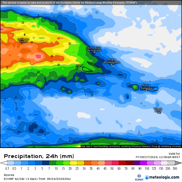 Chuva nos Açores, Quinta, 26 de Setembro