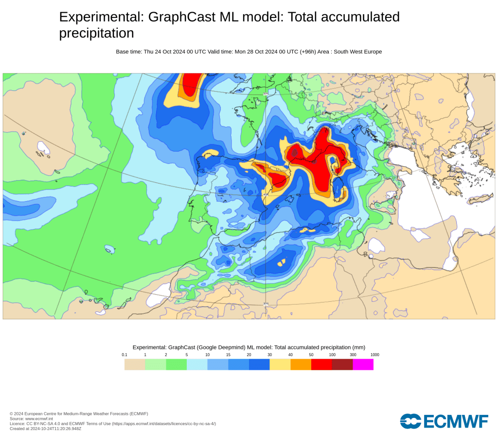 Tempestade em França e Itália no final desta semana - 25 a 27 de outubro - Inundações de grande dimensão esperadas, novamente - saiba também o efeito desta depressão em Portugal Tempestade - Chuva muito intensa esperada no Nordeste de Espanha, Sul de França e Norte\Noroeste de Itália - 25 a 27 de outubro