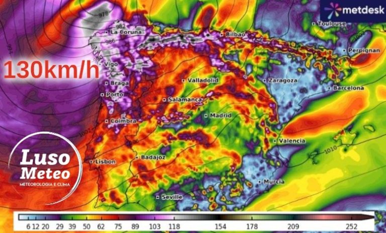 Tempo na quarta, 9 de outubro - Ciclone Kirk traz forte temporal de vento (até 130km/h), chuva e agitação marítima - saiba a previsão para a sua região!