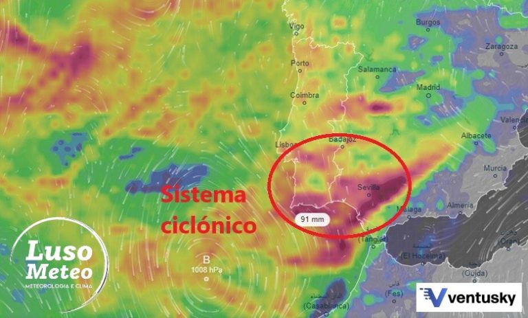 Mau tempo - Depressão Berenice na sexta e sábado 11-12 de outubro - Saiba que condições esperamos para cada região!