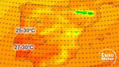 Tempo na quarta, 23 de outubro - Bastante calor, e abafado - não se descartam trovoadas, antes de nova mudança de tempo - previsão completa!