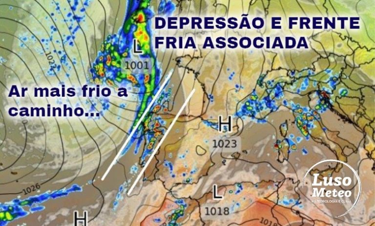 Tempo na quinta, 24 de outubro – Regresso da chuva e instabilidade a algumas regiões, com aproximação de uma frente fria – saiba a nossa previsão! Tempo na quinta, 24 de outubro - Regresso da chuva e instabilidade a algumas regiões, com aproximação de uma frente fria - saiba a nossa previsão!