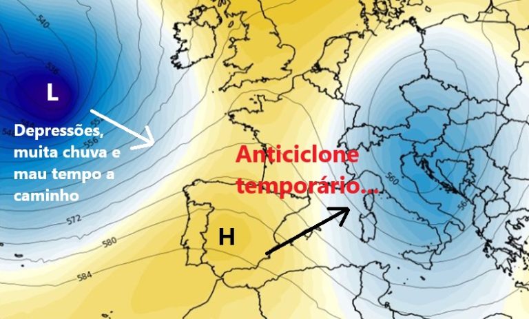 Tempo no Sábado, 5 de outubro - Subida das temperaturas, e tempo muito abafado - anticiclone temporário, mas muita chuva a caminho, depois - saiba a nossa previsão
