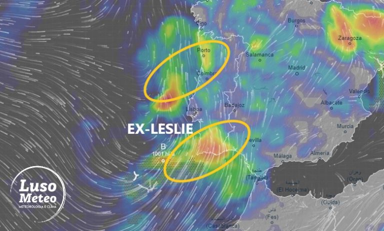 Tempo na terça, 15 de outubro - Uma depressão traz mais chuva, vento e trovoadas - saiba a previsão meteorológica completa!