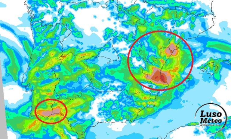 Agravamento do tempo - 31 de outubro e 1 de novembro - chuvas fortes em Portugal, e possível nova tempestade em Espanha - saiba a atualização da previsão e o tempo no fim-de-semana prolongado!