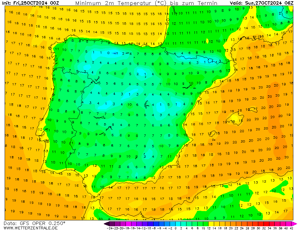 Tempo no domingo, 27 de outubro - Temporal em Espanha, alguns aguaceiros chegam a Portugal, com bastante vento! - saiba a previsão completa! Temperaturas no domingo, 27 de outubro