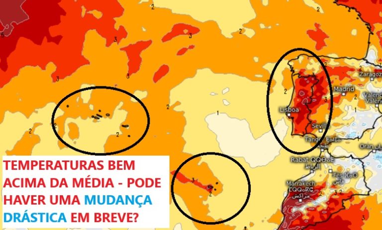 Tempo no domingo, 10 de novembro - Temperaturas voltam a subir para os 25ºC em alguns locais (e até 30ºC na Madeira!) - mas pode haver uma mudança a caminho - saiba tudo!