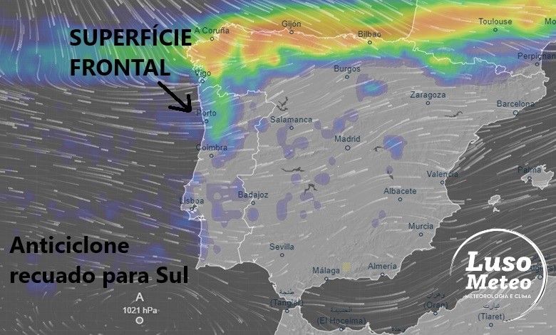Tempo na quarta, 20 de novembro - Regressa alguma chuva, com uma superfície frontal em aproximação - saiba em que locais com a previsão completa! Tempo na quarta, 20 de novembro - Regressa alguma chuva, com uma superfície frontal em aproximação - saiba em que locais com a previsão completa!