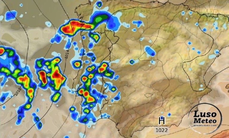 Tempo na segunda, 4 de novembro - Depressão (sub)tropical traz regresso de chuva, vento e trovoadas - saiba a nossa previsão completa!