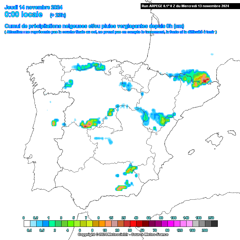 Neve regressa esta tarde à Serra da Estrela (até 10cm!) e possíveis inundações severas em Espanha - quarta-feira 13 de novembro marcada por mudança brusca no tempo! 5 a 10 cm de neve na Serra da Estrela nesta quarta-feira!