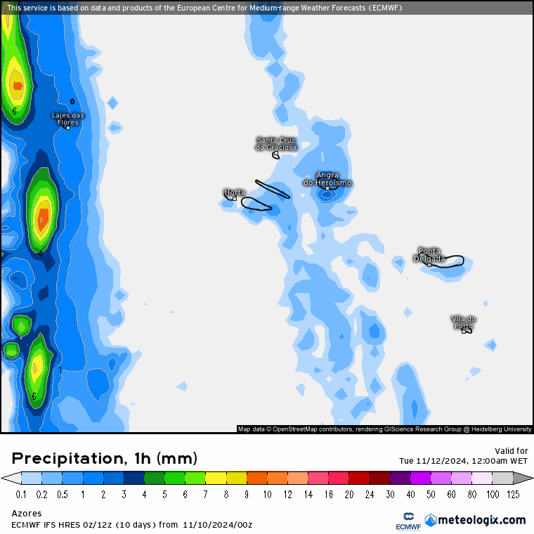 Tempo na terça, 12 de novembro - Bastante vento, temperaturas descem, e começa a notar-se uma mudança - saiba as nossas previsões completas! Chuva na terça, 12 de novembro - Açores
