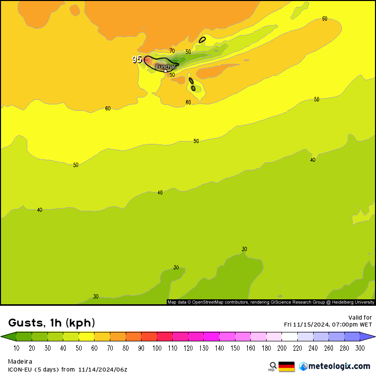 Temporal na Madeira - sexta e sábado, 15-16 de novembro de 2024 - DANA afeta o arquipélago da Madeira, saiba a previsão completa! Vento ao final da tarde de sexta, 15 de novembro