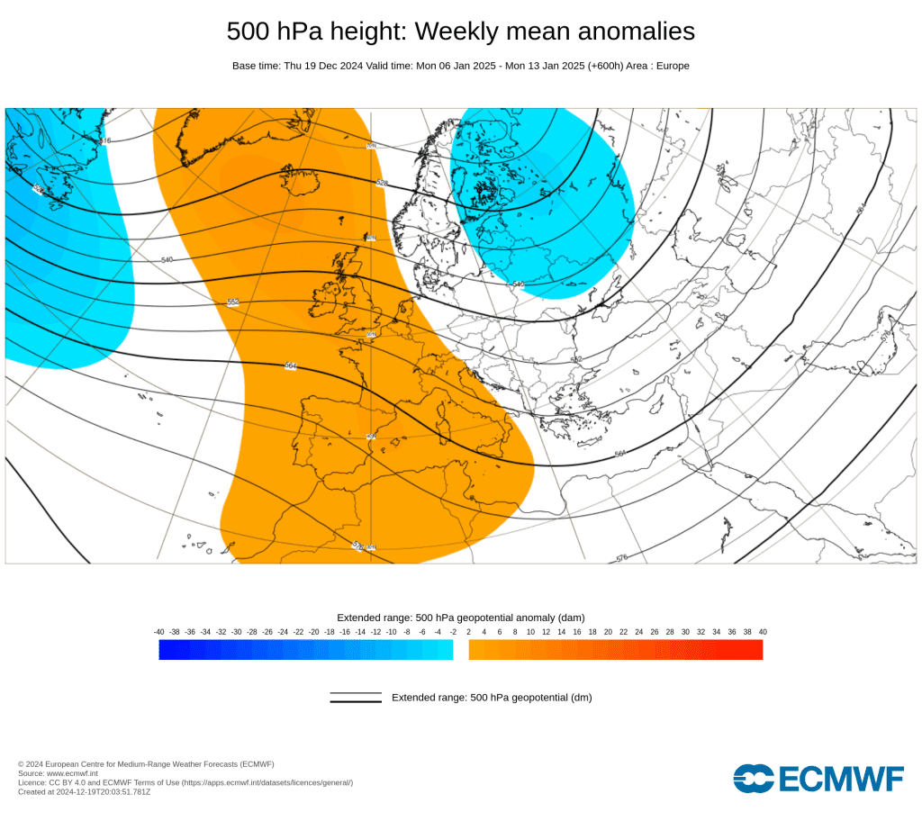 Tempo na segunda, 23 de dezembro - Vento promete soprar bem forte, devido ao anticiclone e a uma depressão a leste - saiba a previsão completa! Tempo seco na primeira semana de Janeiro - ECMWF