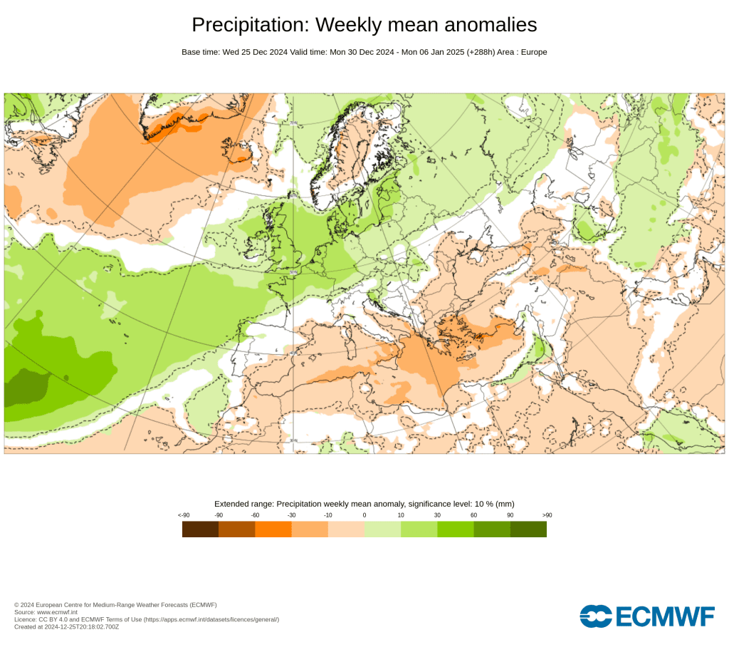 Tempo na sexta, 27 de dezembro - Mais frio (e poeiras) a caminho do fim de ano no Continente, mau tempo nos Açores - saiba a previsão completa! ECMWF começa a diminuir a probabilidade de precipitação para o início de Janeiro - veremos como evolui...