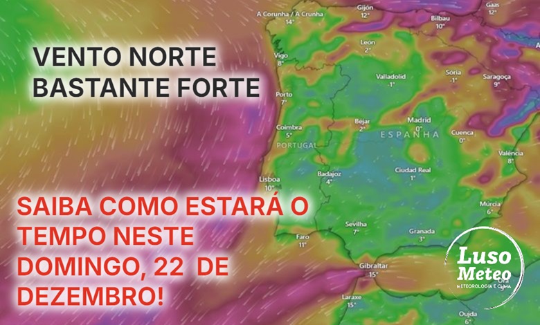 Tempo no domingo, 22 de dezembro - Bastante vento em Portugal, com depressões a provocarem bastante neve na Europa Central - saiba com o que contar na sua região! Tempo no domingo, 22 de dezembro - Bastante vento em Portugal, com depressões a provocarem bastante neve na Europa Central - saiba com o que contar na sua região!