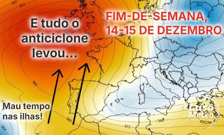 Tempo no fim-de-semana 14-15 de dezembro - E tudo o anticiclone levou... Neve? Ainda não é desta, mas saiba que serão dois dias diferentes! -leia a previsão completa!