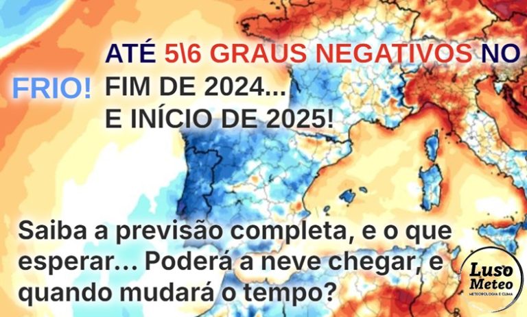 Muito frio a caminho! Temperaturas podem chegar a 5-6 graus negativos no fim de 2024 e início de 2025! Saiba a previsão completa!