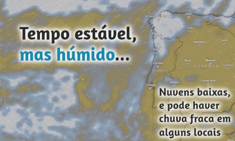 Tempo na quinta, 5 de dezembro 2024 - Temperaturas voltam a subir, mas há nuvens, nevoeiros e talvez alguma chuva, localmente - saiba como estará na sua região!