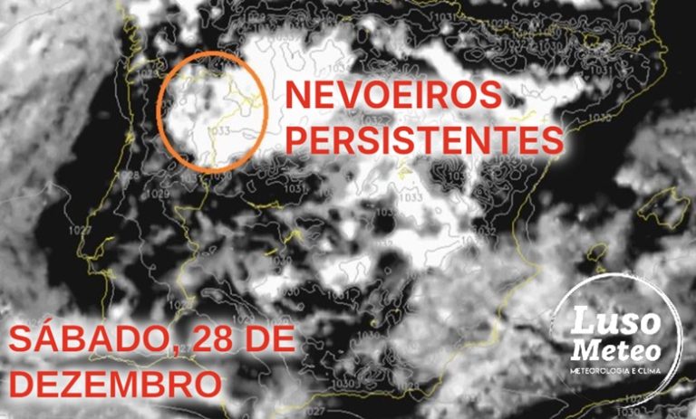 Tempo no sábado, 28 de dezembro - Nevoeiros e possível chuvisco em mais regiões do país, e mais frio - saiba como estará o tempo no último sábado do ano!