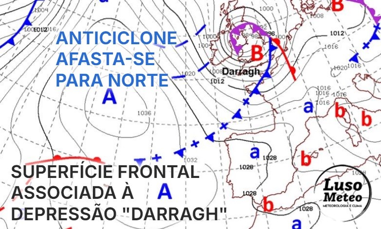 Tempo no sábado, 7 de dezembro de 2024 - Frente associada à depressão "Darragh" traz chuva e vento - temperaturas começam a descer - saiba tudo! Tempo no sábado, 7 de dezembro de 2024 - Frente associada à depressão "Darragh" traz chuva e vento - temperaturas começam a descer - saiba tudo!