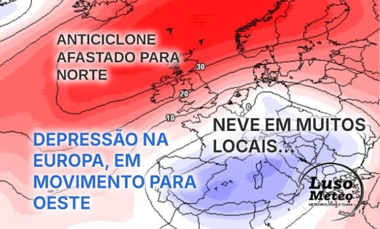 Tempo na segunda, 9 de dezembro 2024 - Depressão isolada provoca grandes nevões em Espanha, saiba como estará o tempo em Portugal!