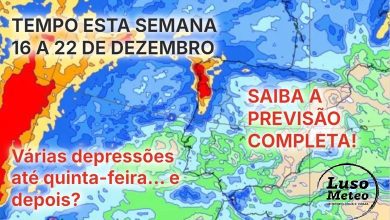 Tempo esta semana, 16 a 22 de dezembro - Chuva e muito vento na semana antes do Natal, mas uma mudança progressiva... será que o sol regressa a tempo das festas?