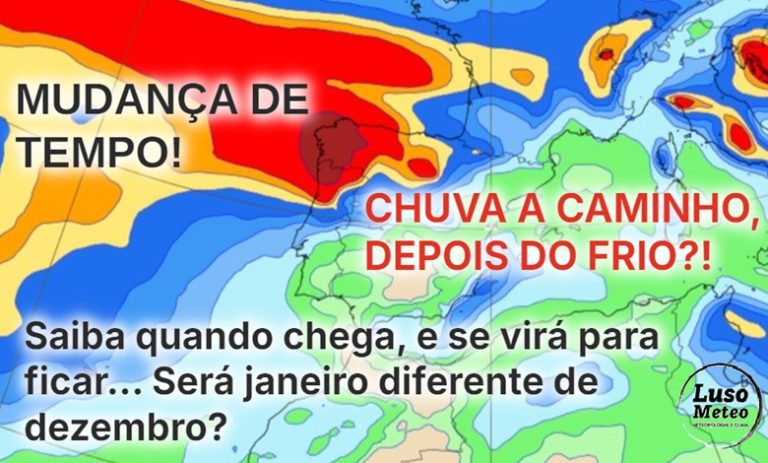 Tempo esta semana - 30 de dezembro a 5 de janeiro 2025 - Mudança drástica do tempo pode estar a caminho, à medida que a chuva começa a espreitar esta semana... Saiba a nossa previsão completa!