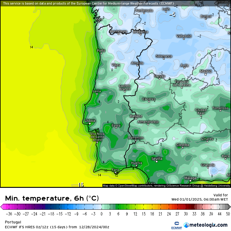 Muito frio a caminho! Temperaturas podem chegar a 5-6 graus negativos no fim de 2024 e início de 2025! Saiba a previsão completa! Temperaturas mínimas até -5ºC na noite de Ano Novo!