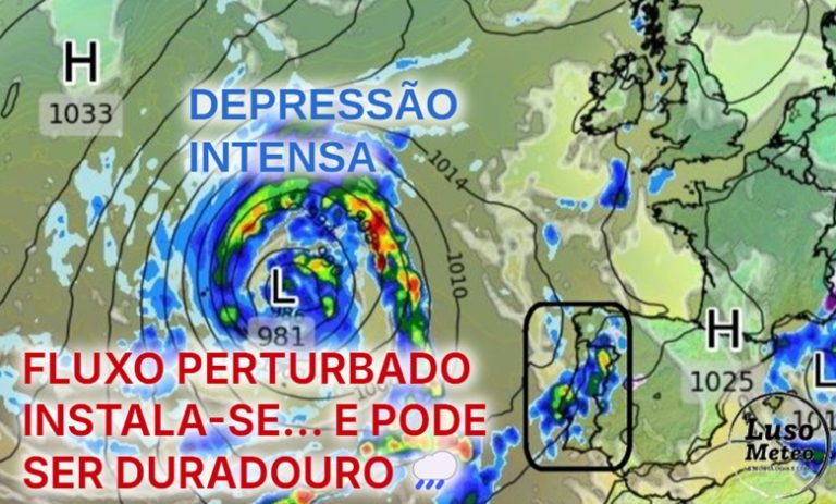 Tempo no domingo, 19 de janeiro 2025 - Regresso da chuva e vento a Portugal, com muito frio! Poderá nevar? Saiba a nossa previsão completa!