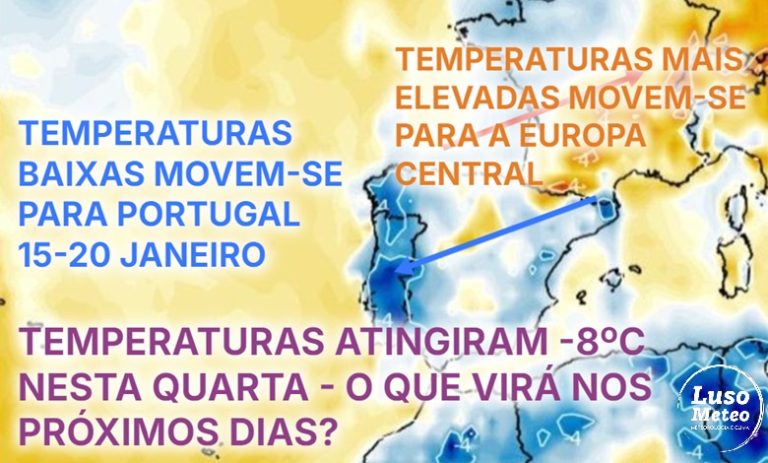 Temperaturas atingiram valores de 8 graus negativos nesta quarta-feira… O que esperar nos próximos dias? Análise da evolução do tempo entre 15 a 20 de janeiro 2025 Temperaturas atingiram valores de 8 graus negativos nesta quarta-feira... O que esperar nos próximos dias? Análise da evolução do tempo entre 15 a 20 de janeiro 2025