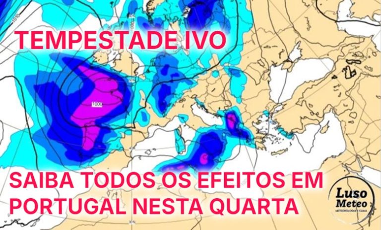 Tempestade IVO – Forte agravamento do tempo na quarta, 29 de janeiro, com mais uma tempestade… saiba todos os efeitos em Portugal! Tempestade IVO - Forte agravamento do tempo na quarta, 29 de janeiro, com mais uma tempestade... saiba todos os efeitos em Portugal!