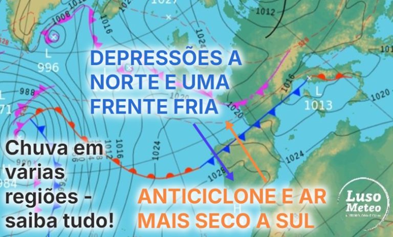 Tempo no sábado, 11 de janeiro de 2025 - Início de dia com chuva e vento, mas uma mudança significativa está a caminho! Saiba como estará na sua região, e o que esperar!